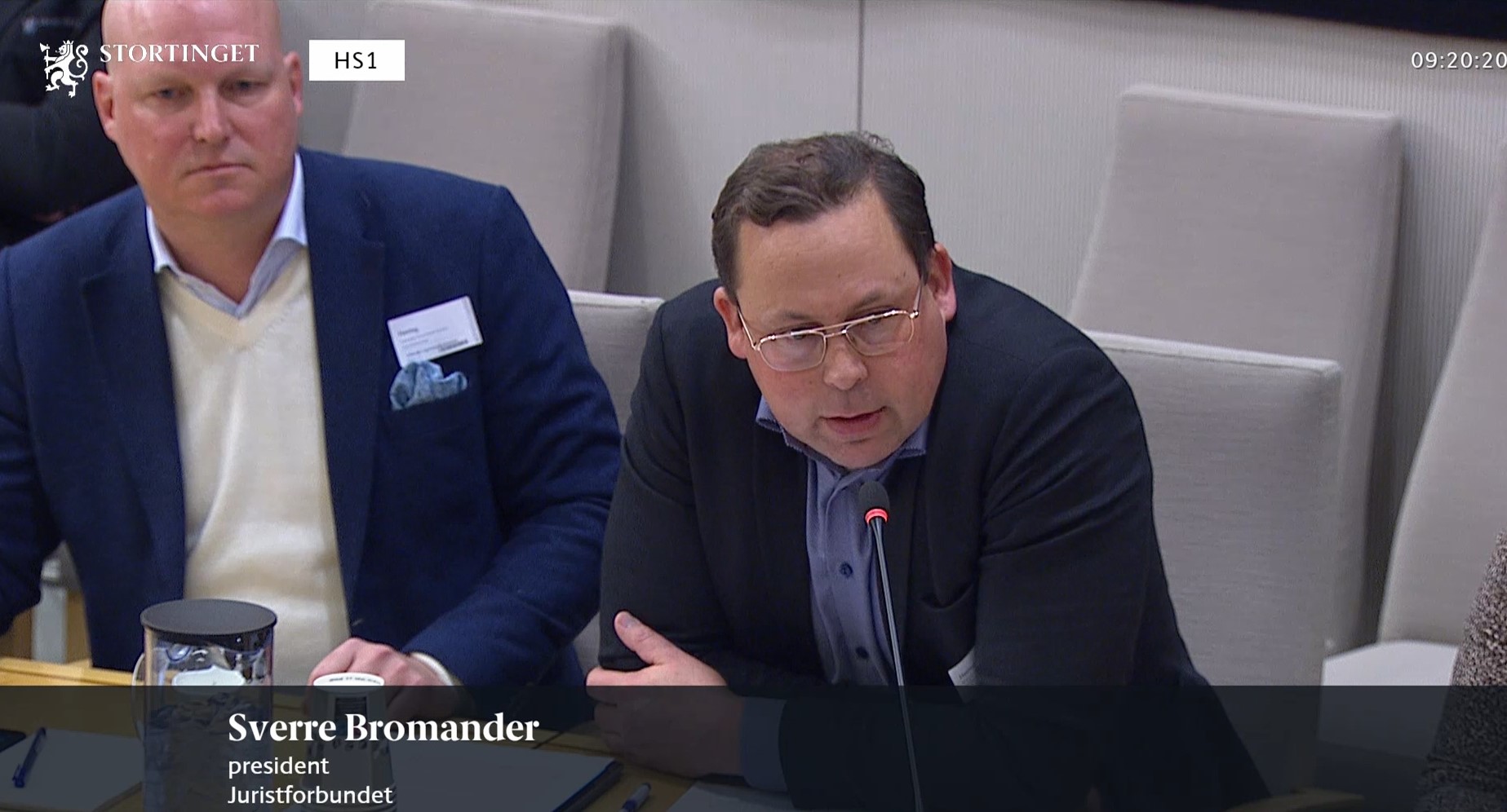 F.v. Anders Schrøder Amundsen og Sverre Bromander (Stortinget Nett-TV)