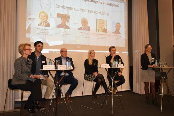 F.v. Merete Smith, Yuan Pan, Håvard Holm, Rose van der Hilst-Ytreland, Morten Brinker og Emiliene Aanderud-Larsen (Foto: Ole-Martin Gangnes)