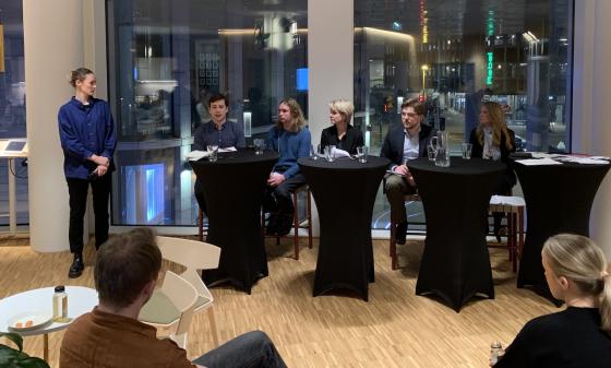 F.v. Tonje Lilaas Larsen, Andreas Sjalg Unneland, Georg Schjerven Hansen, Merete Smith, Ole Martin Juul Slyngstadli og Cathrine Moksness (Foto: Ole-Martin Gangnes)