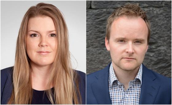 Katrine Holter og Eirik Holmøyvik (Foto: Politihøgskolen/Kim E. Andreassen, UiB)