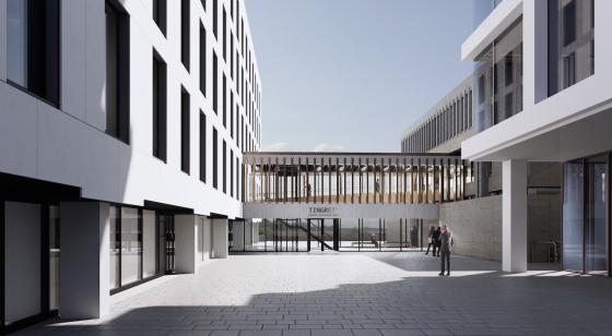 Tingretten får nye lokaler i Sandvika (Illustrasjon: Dyrvik Arkitekter)