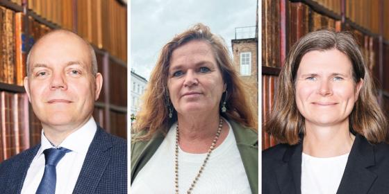 Advokatene Geir Hansen, Janne Larsen og Nora L. Bjørnstad. Foto: Advokatfirmaet Robertsen / Tuva Bønke Grønning
