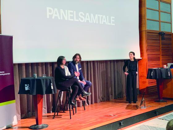 F.v. Mona Naomi Lintvedt, Dan Sørensen og Vjosa Maxhuni (Foto: Ole-Martin Gangnes)