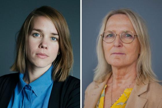 Seniorrådgiver Kirsten Kolstad Kvalø og assisterende direktør Gro Nystuen i NIM. Foto: Charlotte Skomsøy / Hanna Johre / NIM