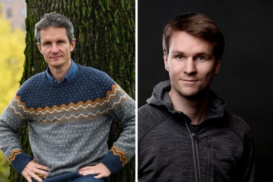 Anders Gulowsen, leder i Naturvernforbundet og Erlend Tellnes, fagrådgiver i Greenpeace. Foto: Naturvernforbundet / Johanna Hanno i Greepeace