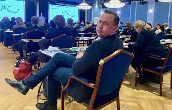 Sverre Bromander under Juristforbundets tariffkonferanse denne våren. (Foto: Ole-Martin Gangnes)