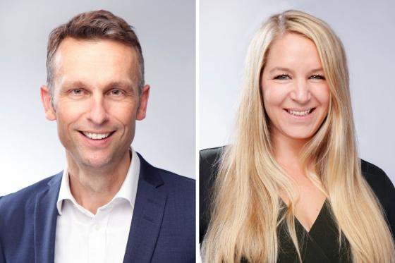 Knut Kroepelien og Nina Helene von Hirsch. (Foto: Caroline  Roka / Energi Norge)