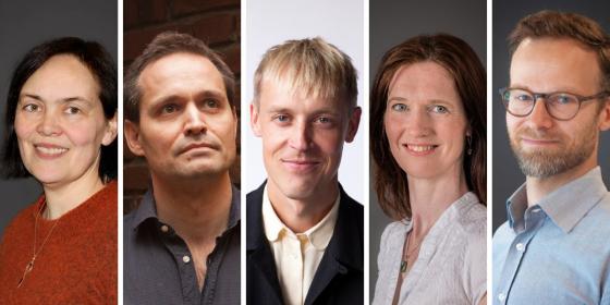 Marte Mangset, Dag Wollebæk, Arnfinn Midtbøen, Kjersti Thorbjørnsrud og Johannes Due Enstad. Foto: Institutt for samfunnsforskning / UiO