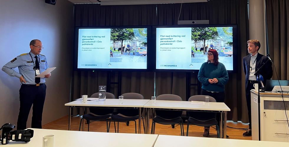 Presentasjon av evaluering av kvitteringsordning (Foto: privat)