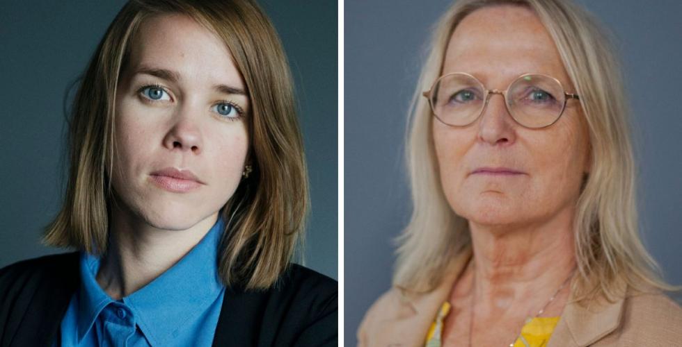 Seniorrådgiver Kirsten Kolstad Kvalø og assisterende direktør Gro Nystuen i NIM. Foto: Charlotte Skomsøy / Hanna Johre / NIM