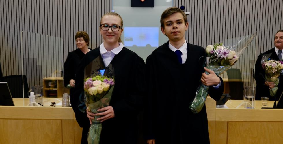 Siv Hedda Hovland og Torstein Helle (Foto: Silje Marnburg Ellefsen, UiS)