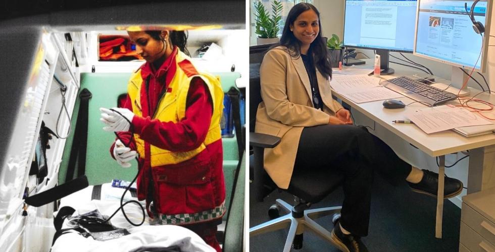 Lise Fyllingen byttet ut jobben som ambulansearbeider med juristjobb i Justisdepartementet. Foto: Privat