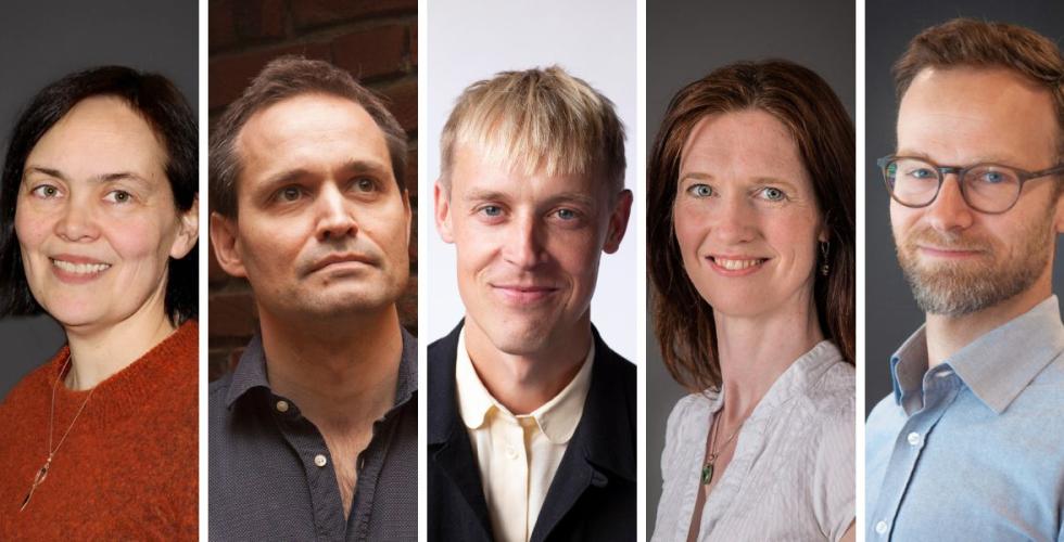 Marte Mangset, Dag Wollebæk, Arnfinn Midtbøen, Kjersti Thorbjørnsrud og Johannes Due Enstad. Foto: Institutt for samfunnsforskning / UiO